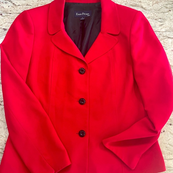 Evan Picone Red Blazer - Picture 1 of 5